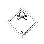 GHS Class 2 Poisonous Material Label Transport Pictogram 4"